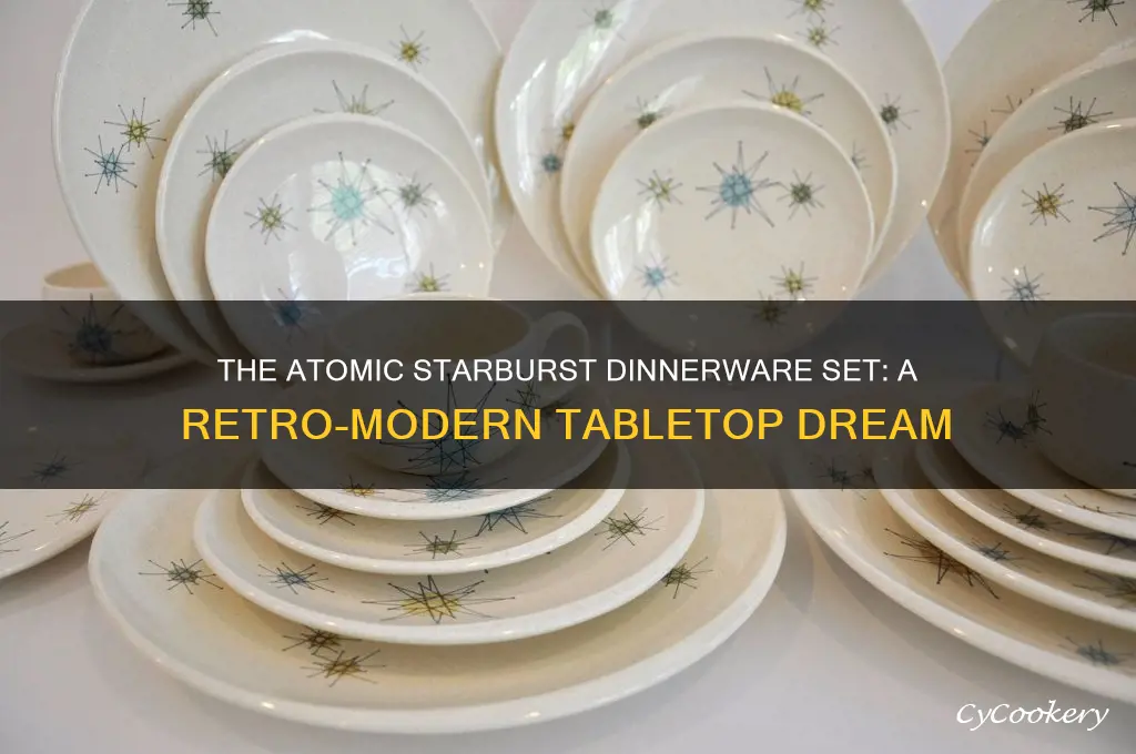 atomic starburst dinnerware set