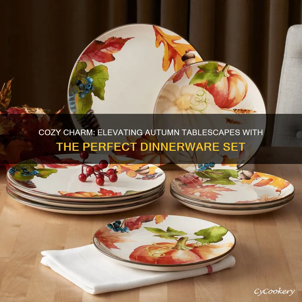 autumn celebration 16 piece dinnerware set