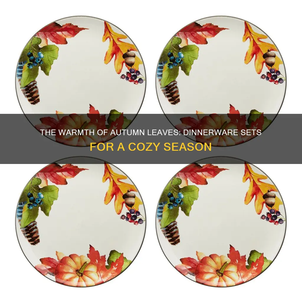 autumn leaves dinnerware sets