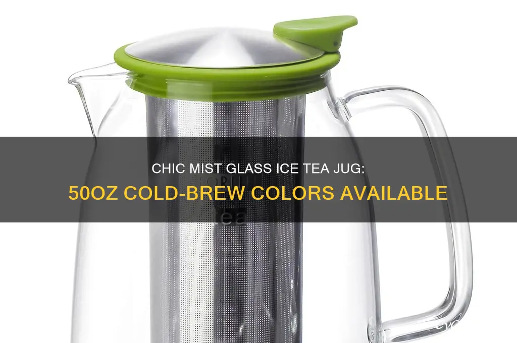 available colors mist glass ice tea jug for cold-brew 50oz