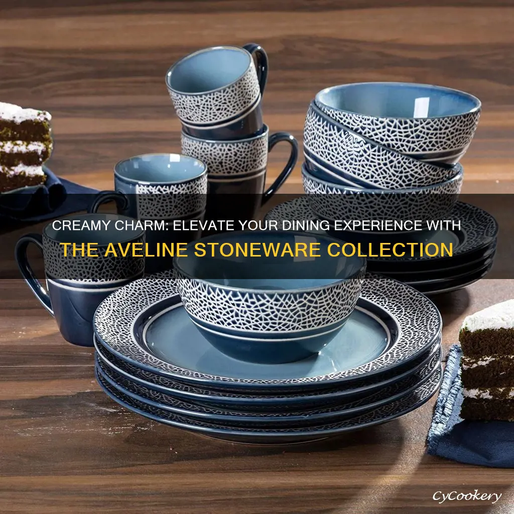 aveline stoneware 16 pc dinnerware set cream threshold