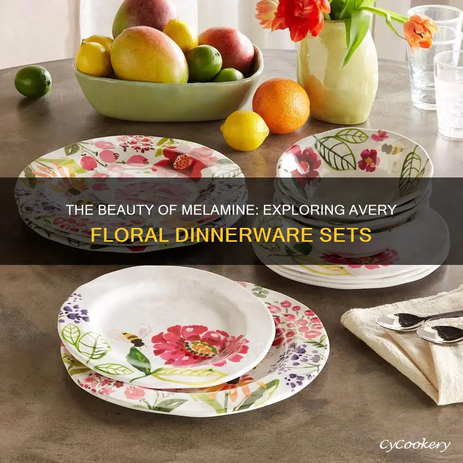 avery floral melamine dinnerware sets