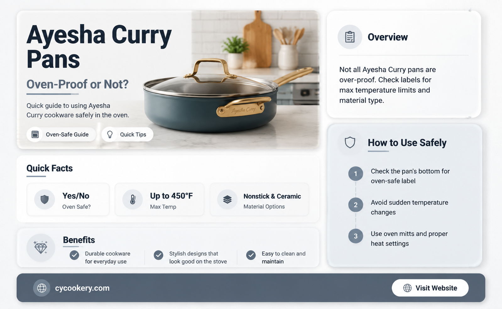 are ayesha curry pans oven proof