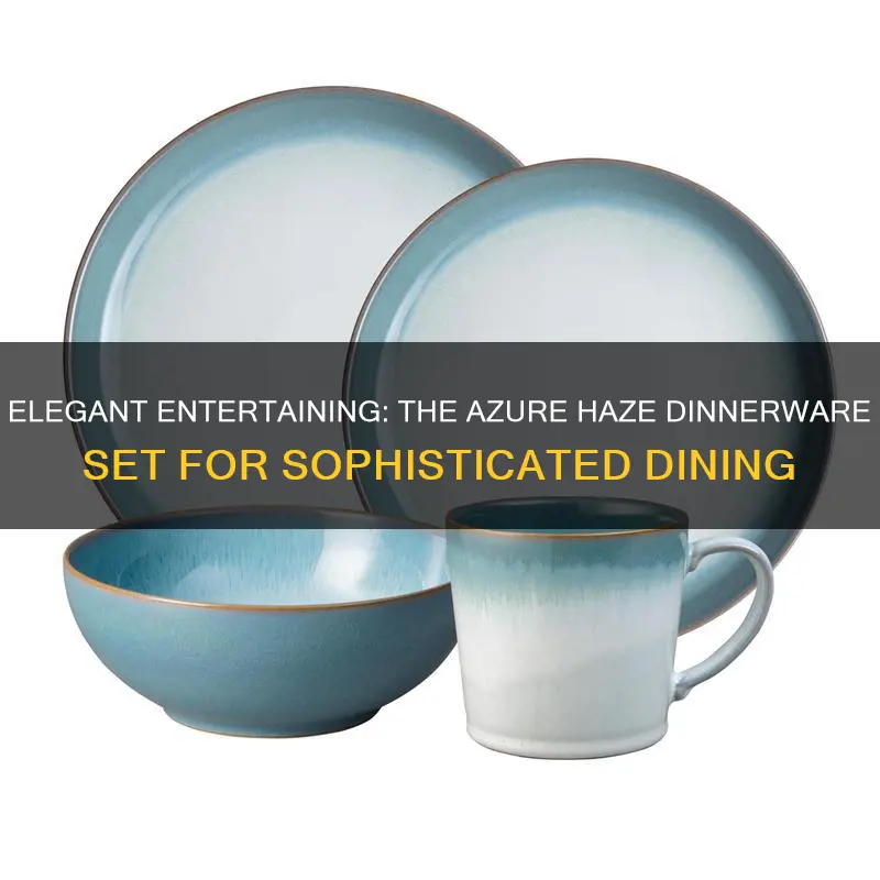 azure haze 16 pc coupe dinnerware set