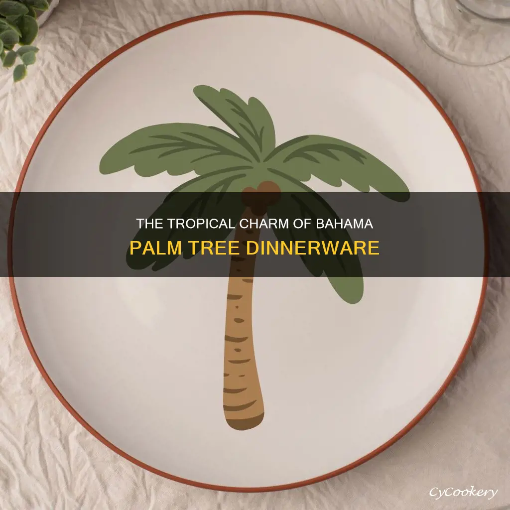 bahama palm tree dinnerware set