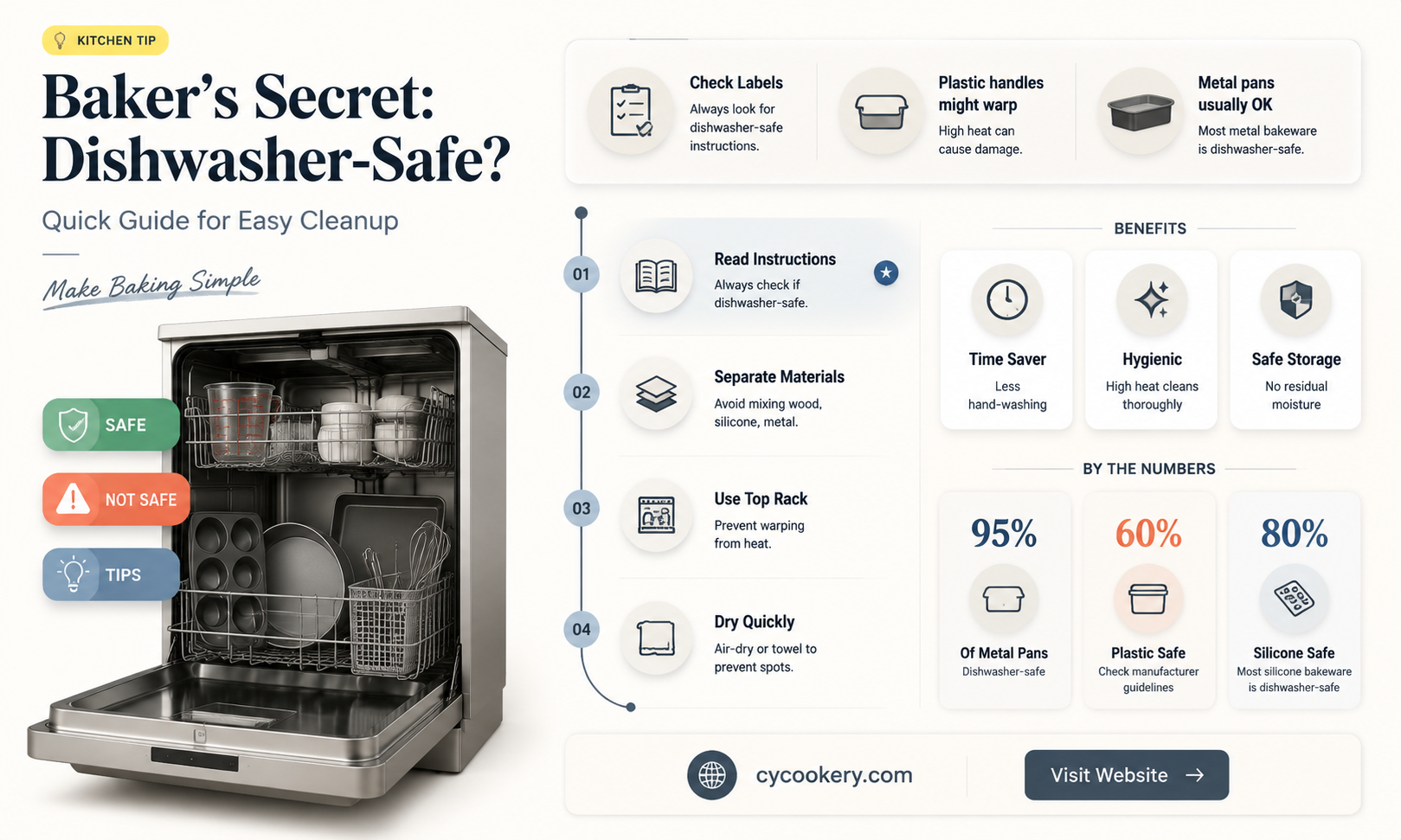 are bakers secret biscuit pans dishwasher safe