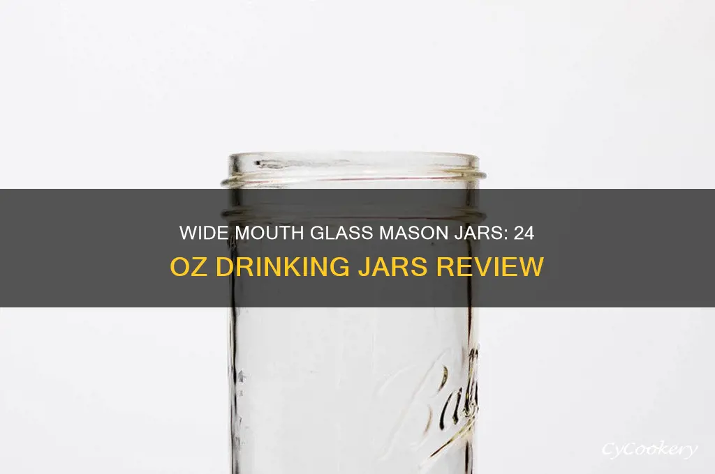 ball 1440016011 wide mouth glass drinking mason jars 24 oz