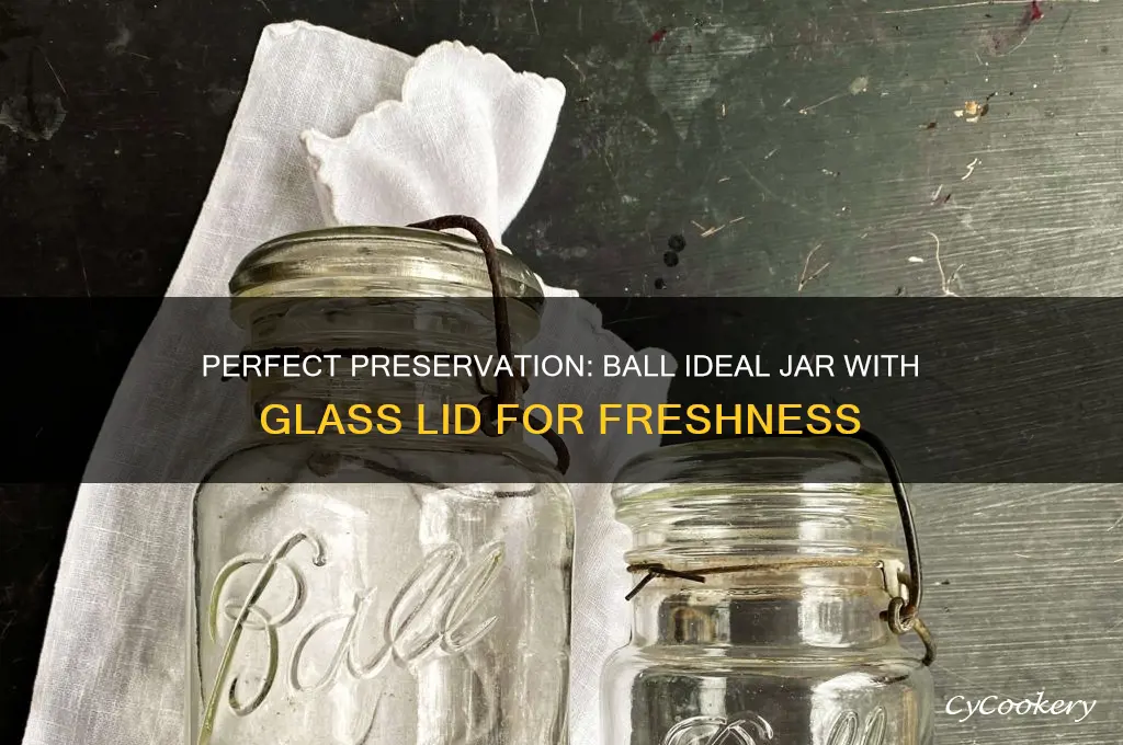 ball ideal jar with glass lid
