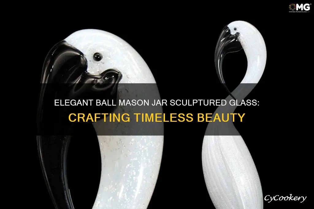 ball mason jar sculptured glass