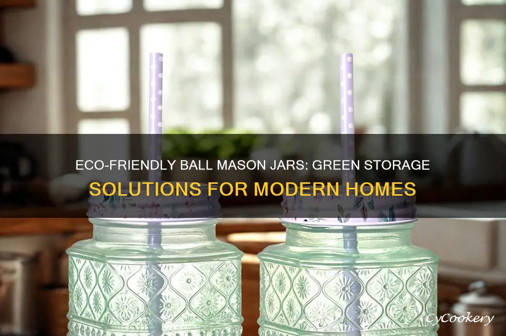 ball mason jars green
