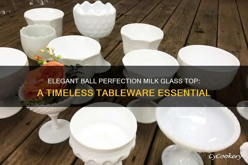 ball perfection milk glass top