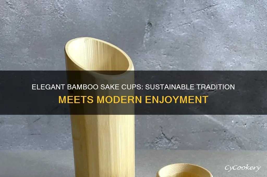bamboo cups for sake