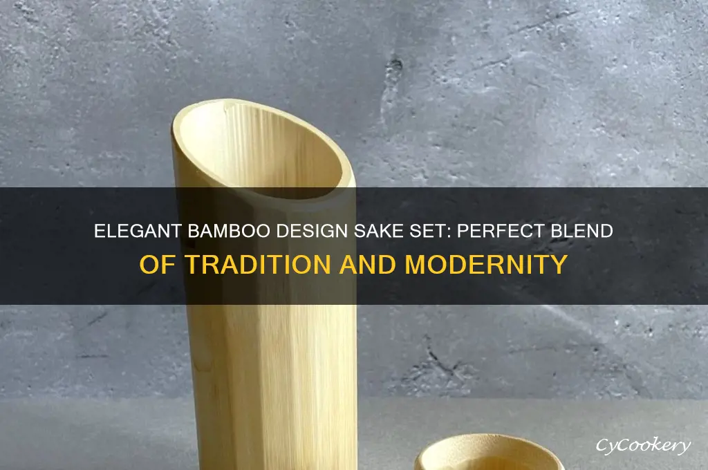bamboo design sake set