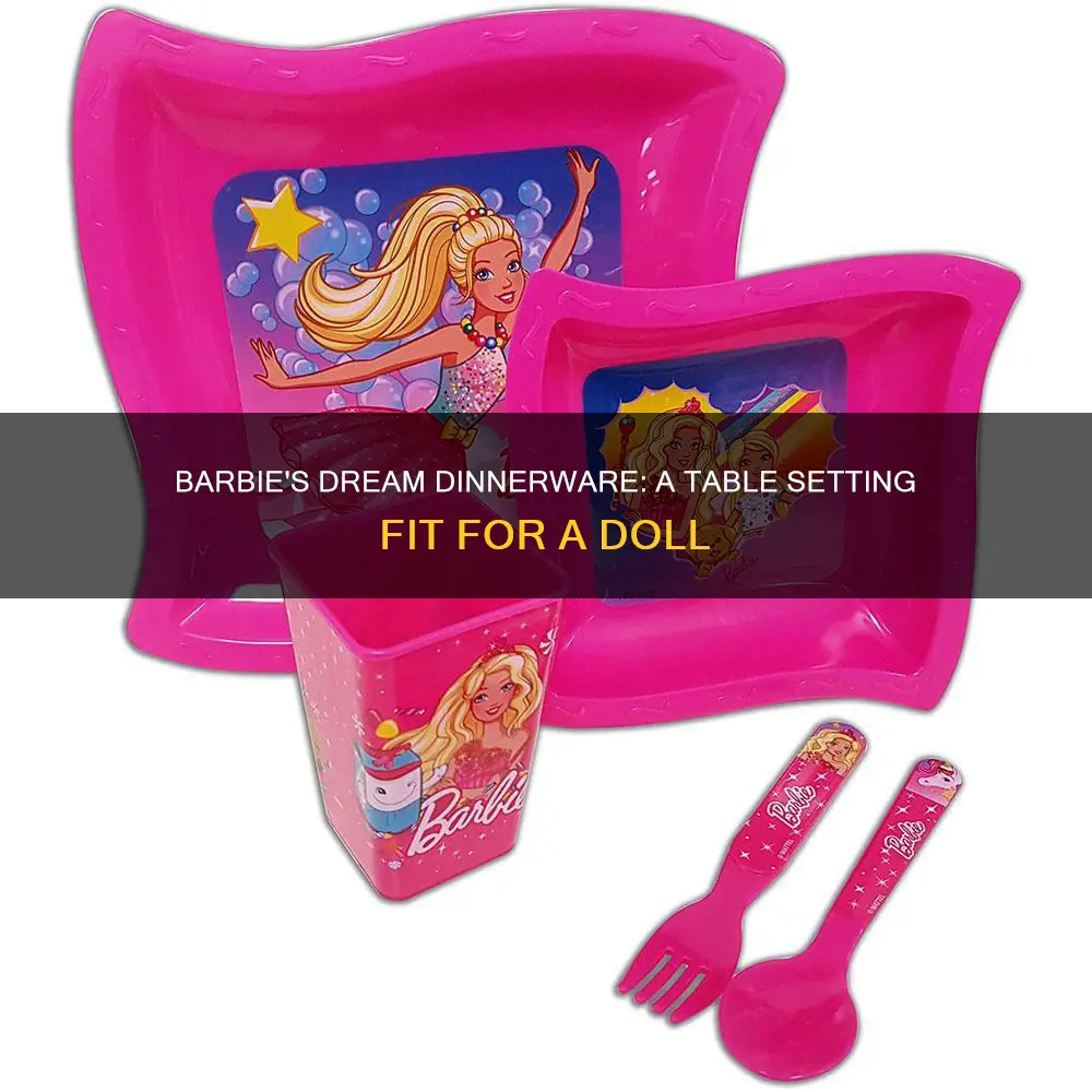 barbie doll dinnerware set