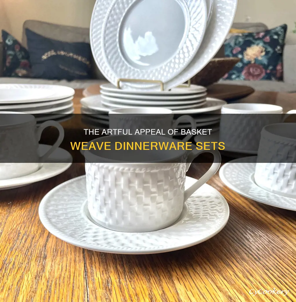 basket weave dinnerware set