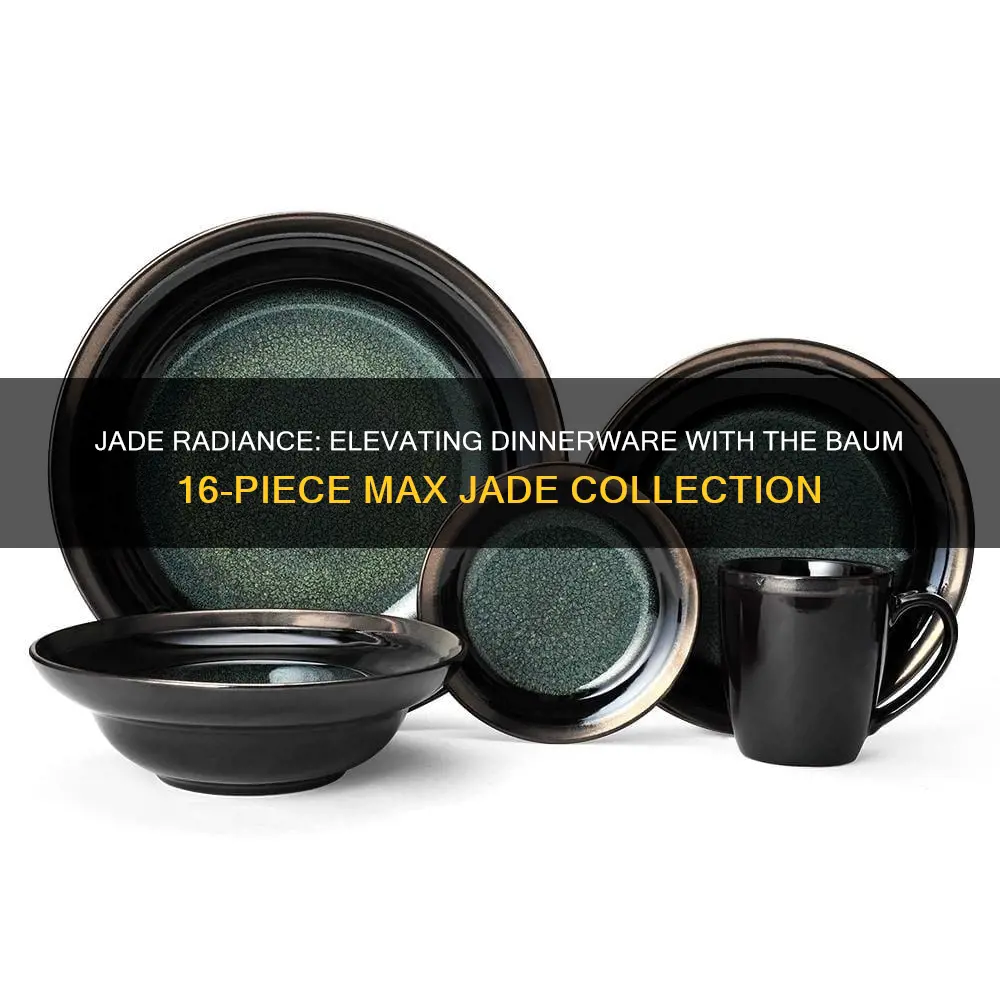 baum 16 piece max jade dinnerware set