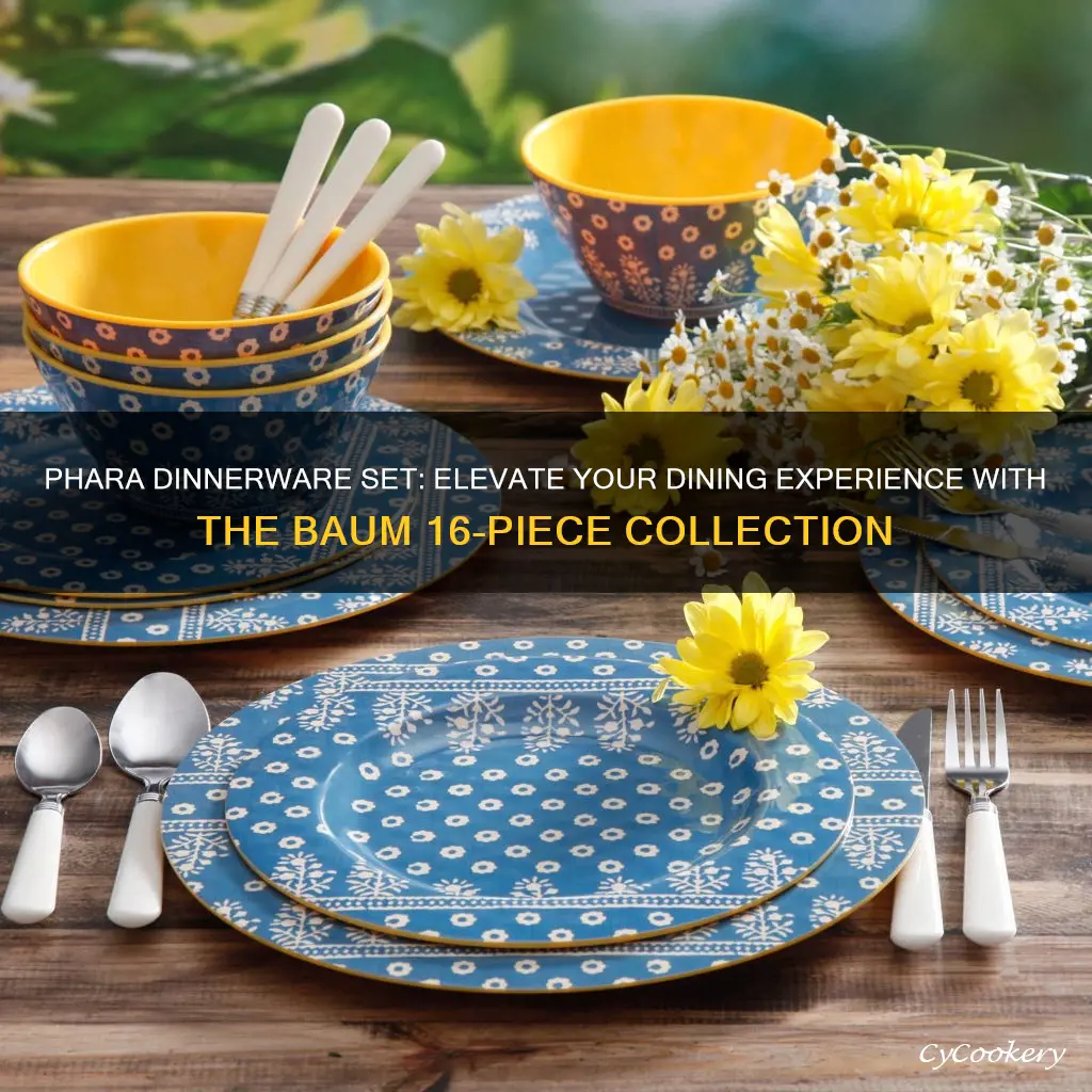 baum 16 piece phara dinnerware set