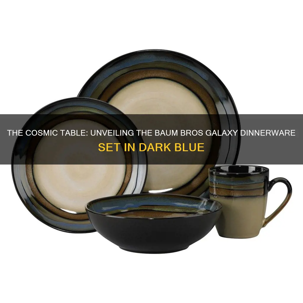 baum bros galaxy dinnerware set dark blue