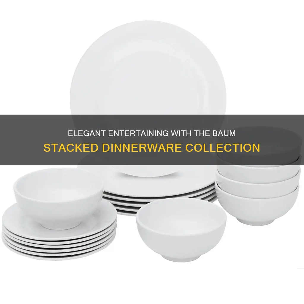 baum stacked 16 piece dinnerware set