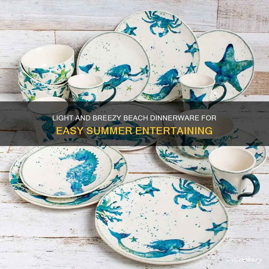 beach dinnerware set lightweight