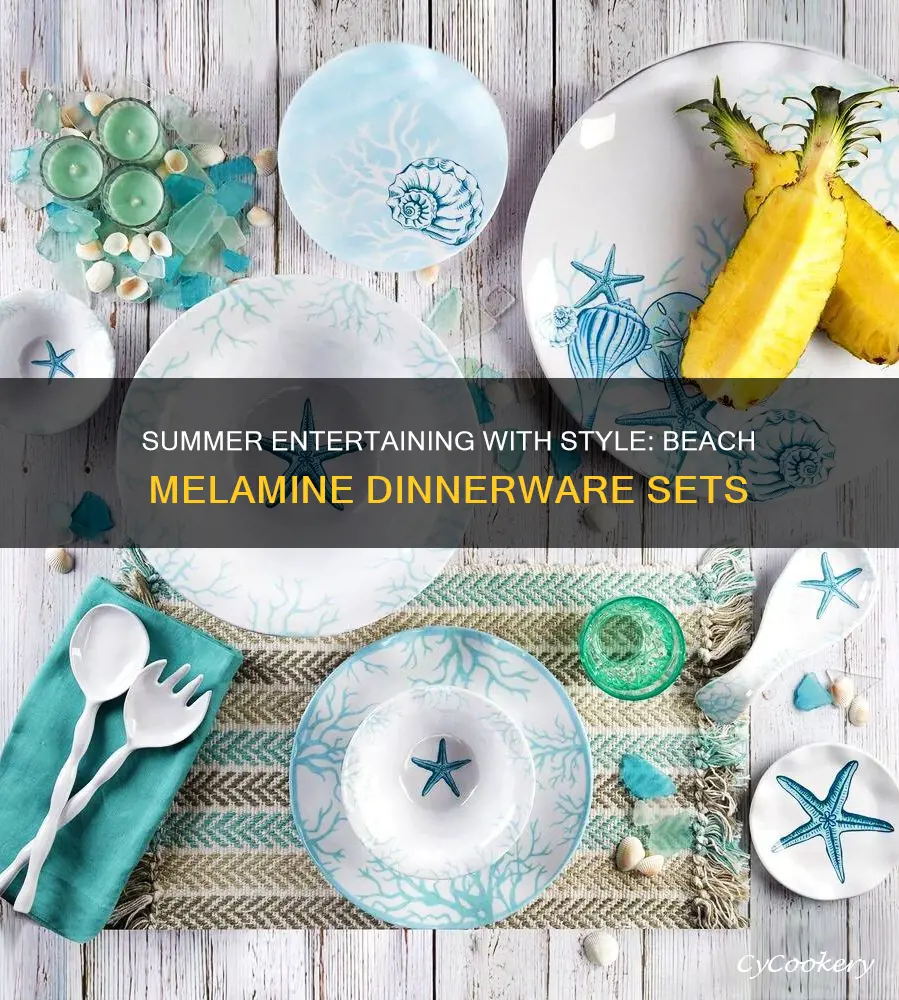 beach melamine dinnerware sets