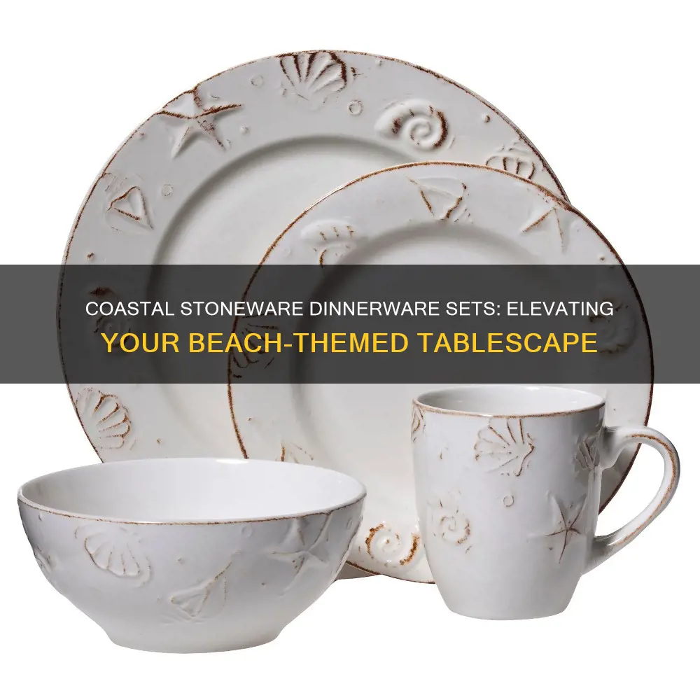 beach theme stoneware dinnerware set