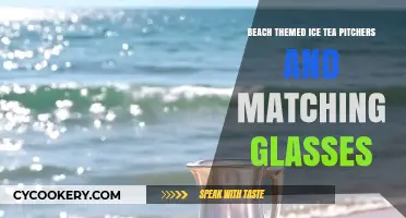 Beach-Themed Iced Tea Pitchers & Glasses: Summer Entertaining Essentials