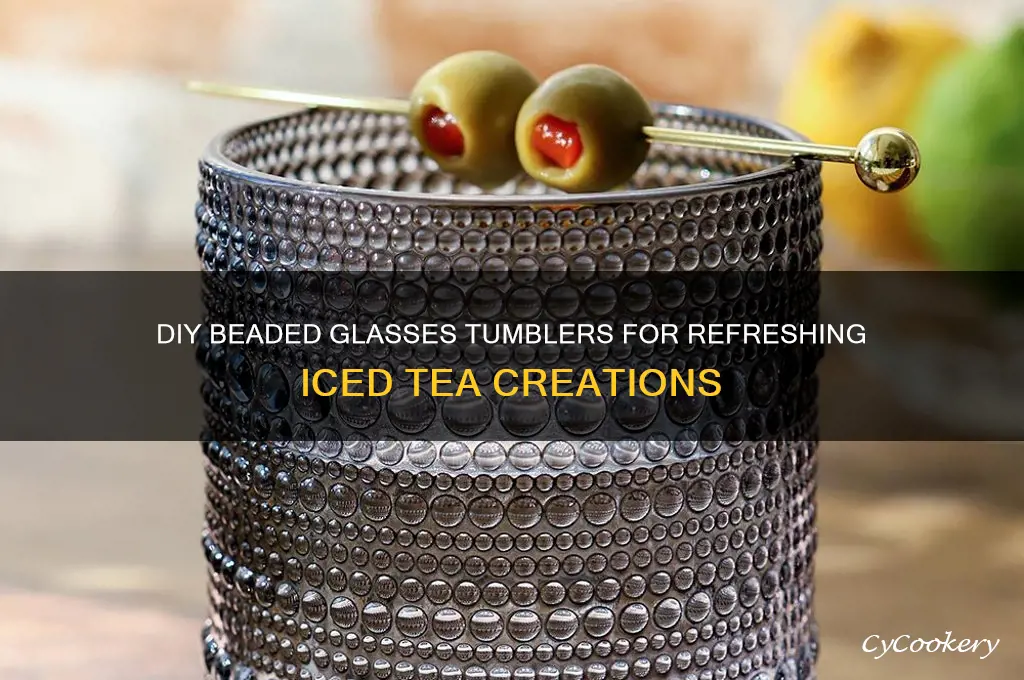 beaded glasses tumblers iced tea
