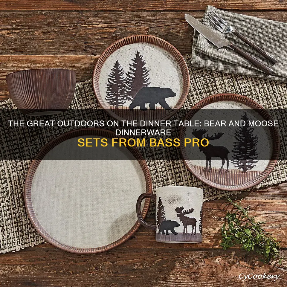 bear and moose dinnerware sets bass pro