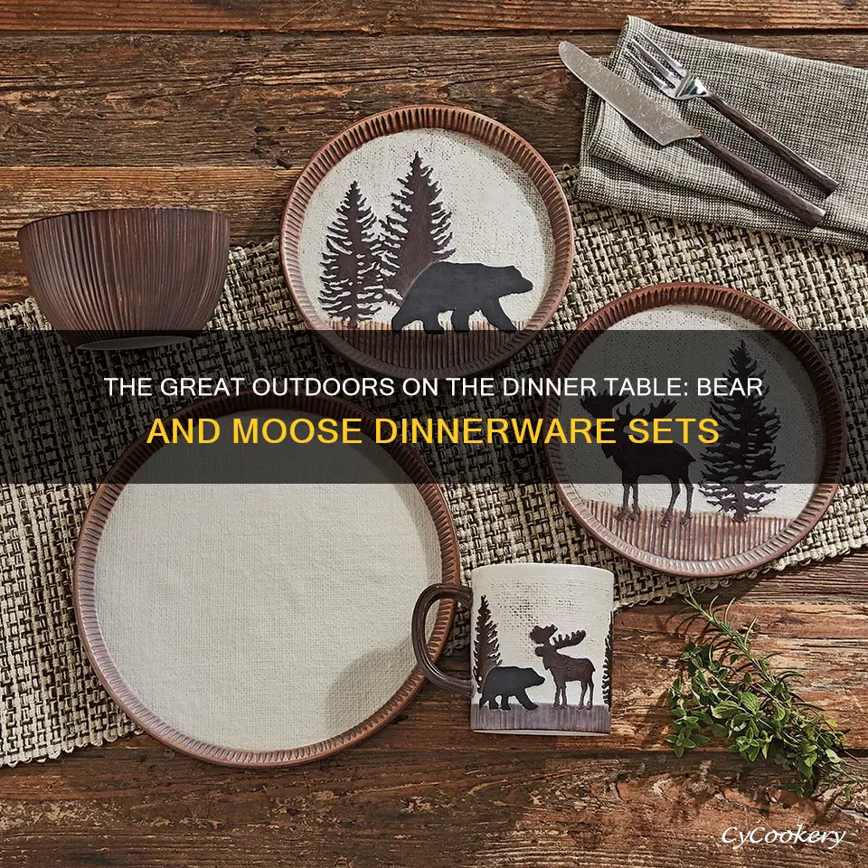 bear and moose dinnerware sets