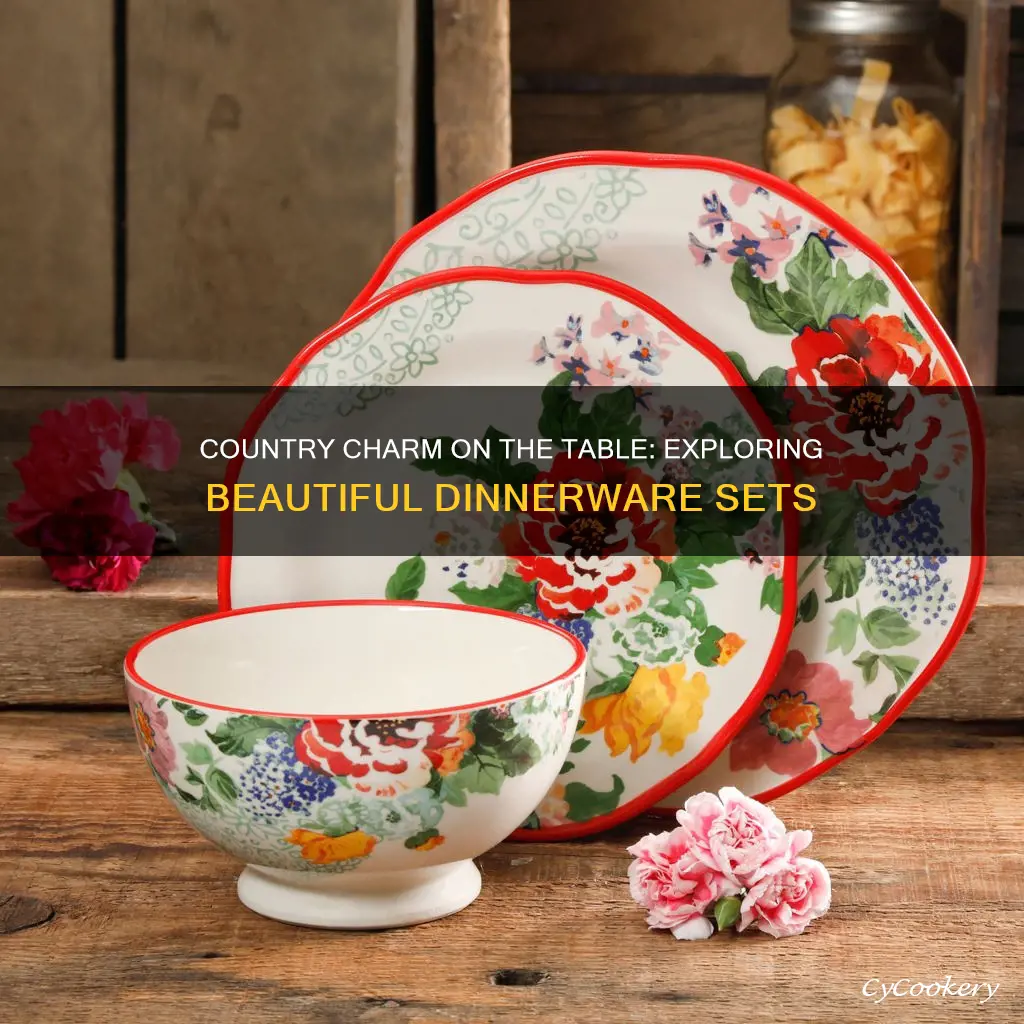 beautiful country dinnerware sets