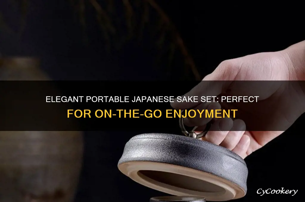 beautiful portable japanese sake set