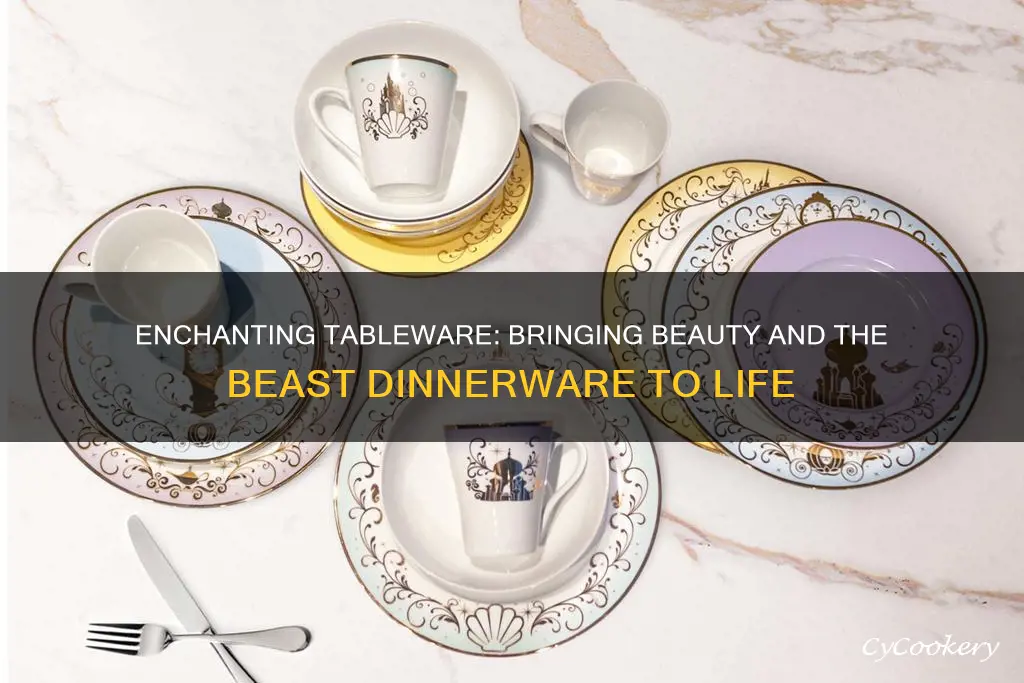 beauty and the beast dinnerware set