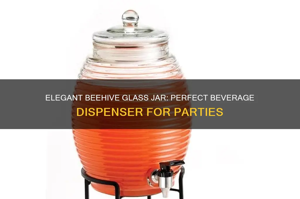 beehive style glass beverage jar drinks dispenser