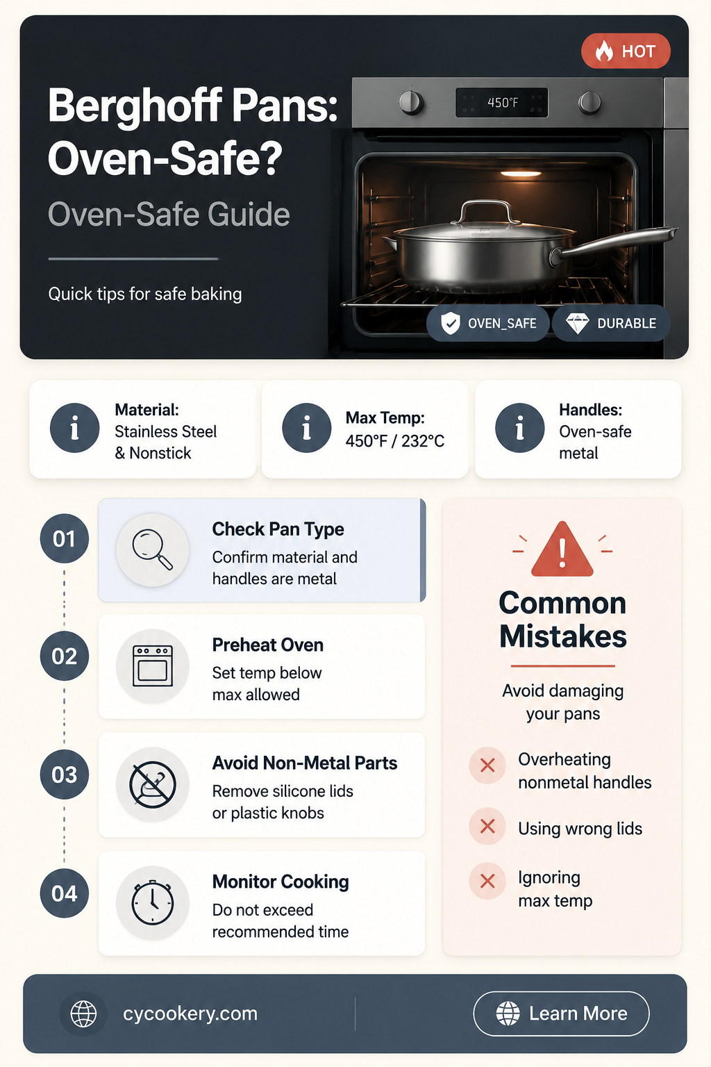 are berghoff pans oven safe