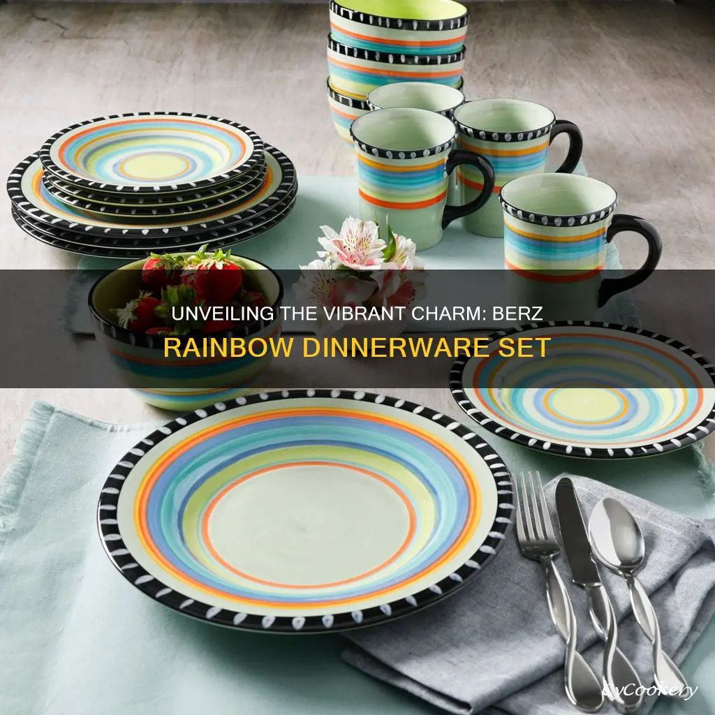 berz rainbow dinnerware set