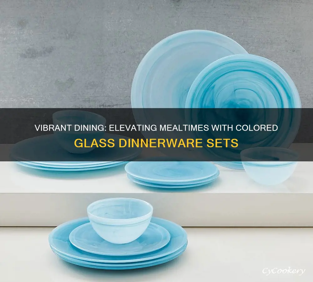 best colored glass dinnerware sets