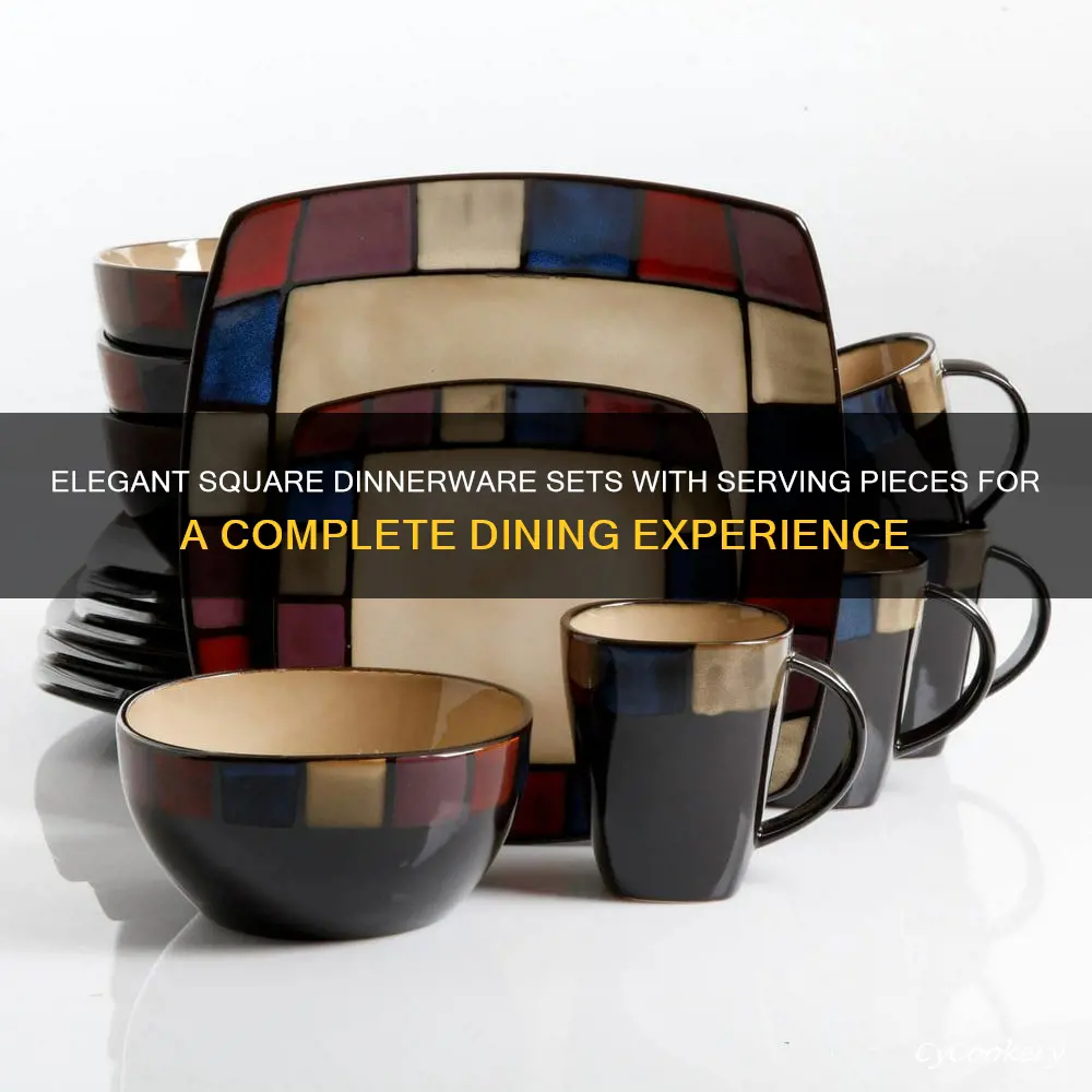 best dinnerware sets square with serving pieces