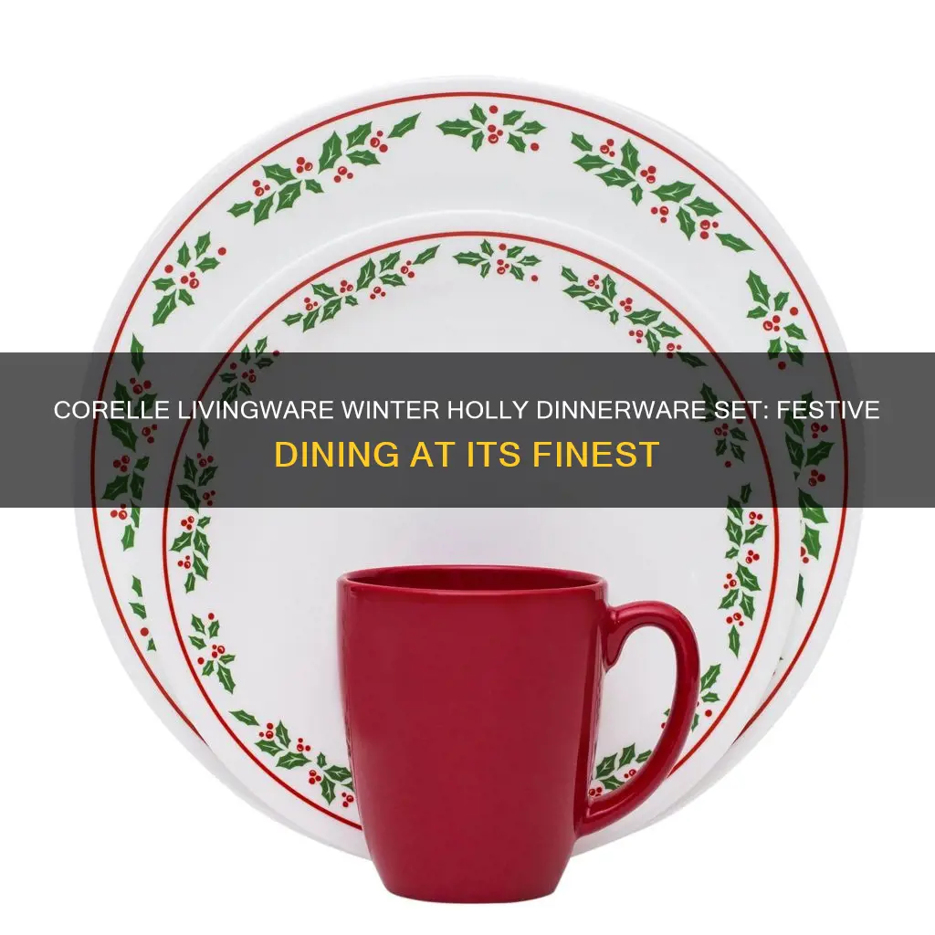 best price on corelle livingware winter holly dinnerware set