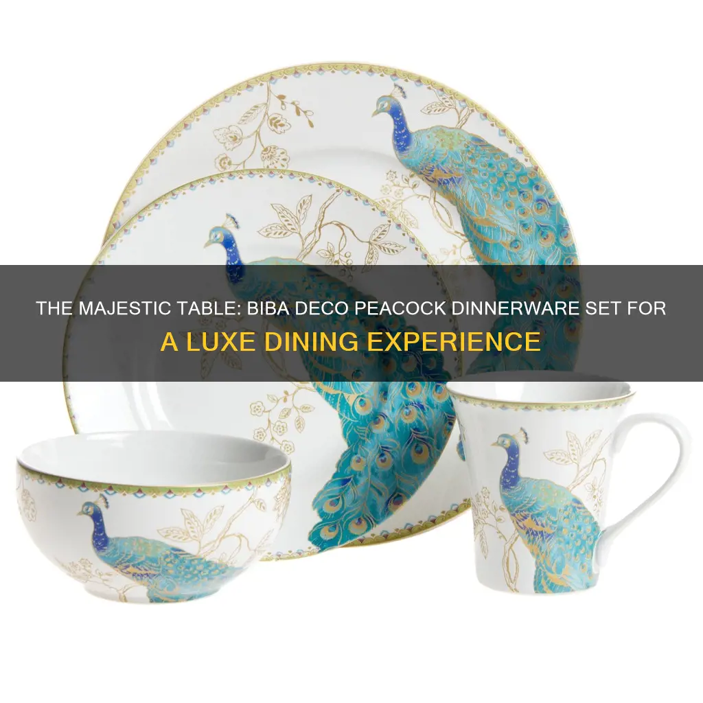 biba deco peacock dinnerware set