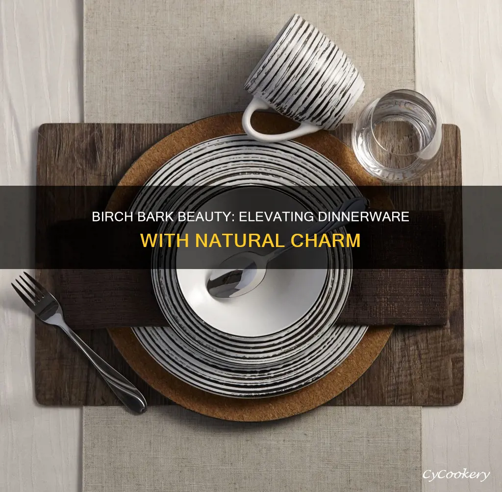 birch bark dinnerware set