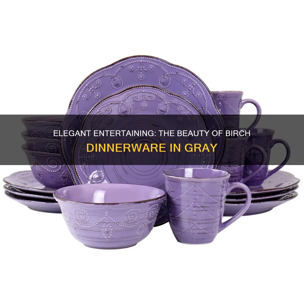 birch dinnerware set gray