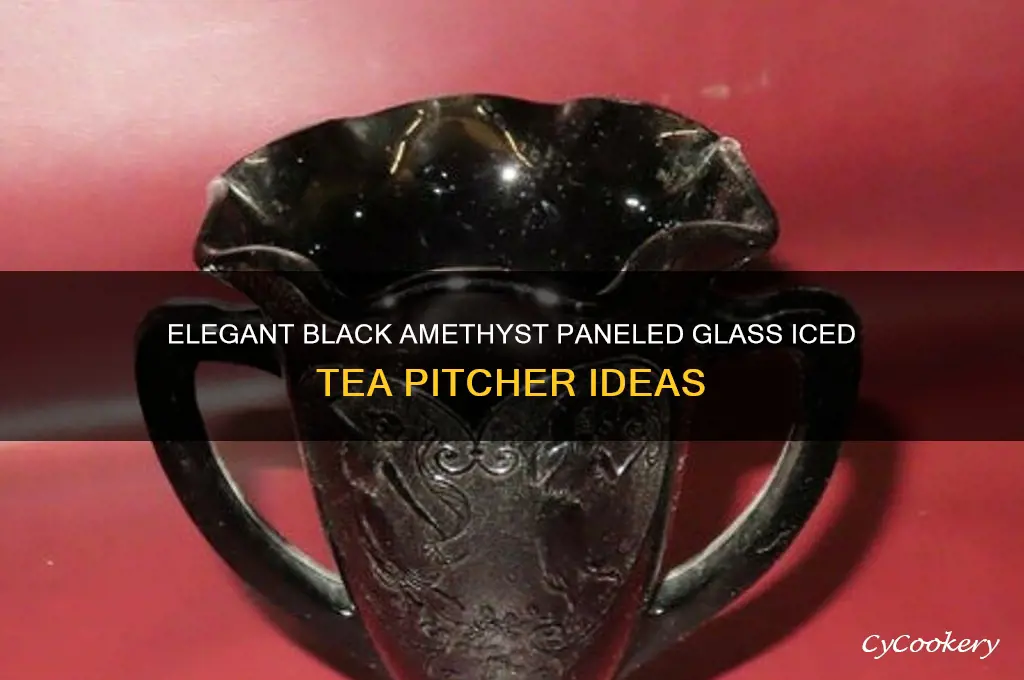 black amethyst paneled glass iced tea
