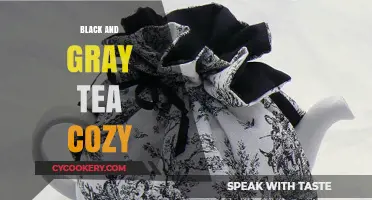 Elegant Black and Gray Tea Cozy: Stylish Warmth for Your Brew