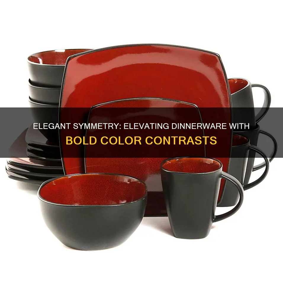 black and red dinnerware sets uk