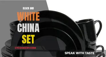 Black-and-White China Set: Timeless Tableware