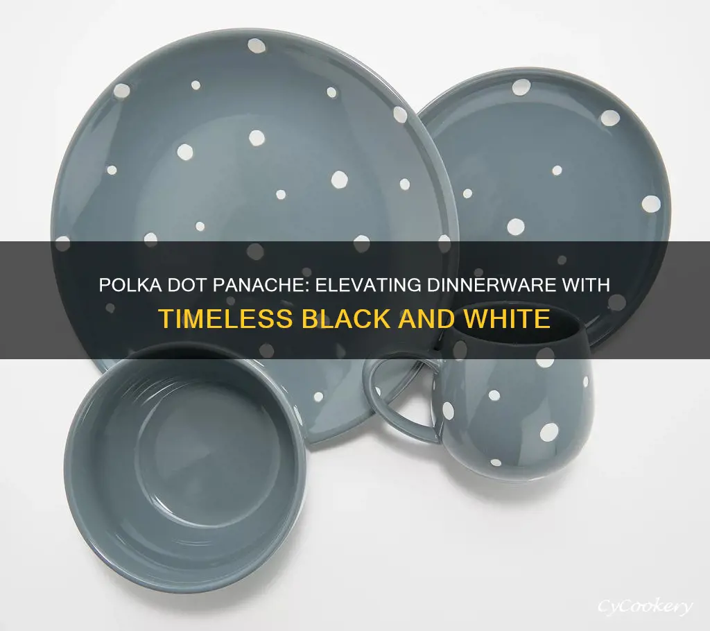 black and white polka dot dinnerware sets