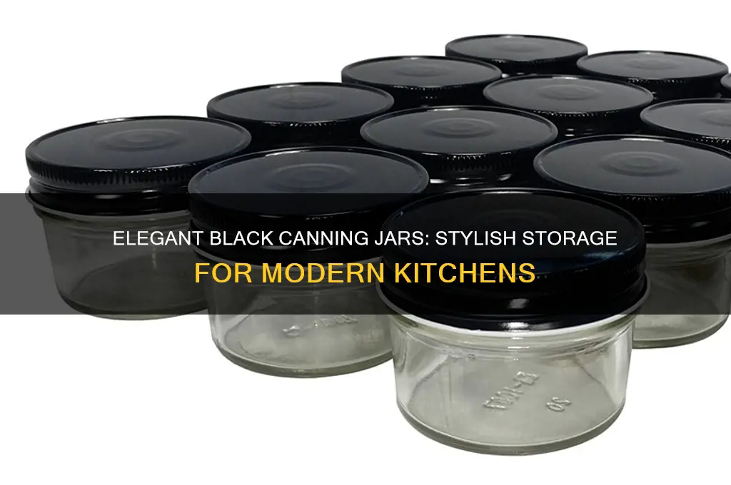 black canning jars