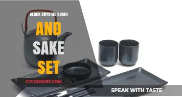 Elegant Black Crystal Sushi and Sake Set: Perfect Dining Experience