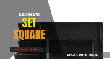 Elegant Square Black Dinnerware Set for Modern Tablescapes